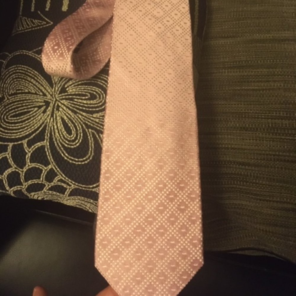 VALENTINO | 100% silk tie | pink/white